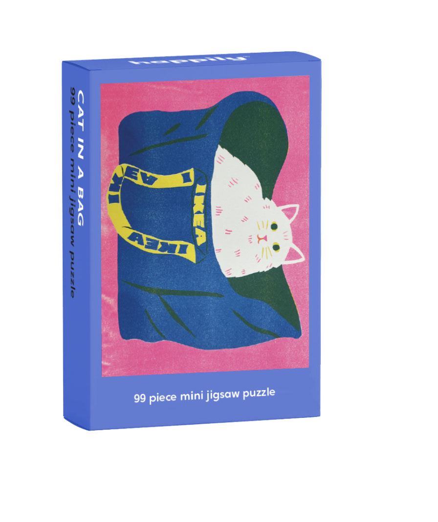 CAT IN A BAG 99 PIECE MINI JIGSAW PUZZLE