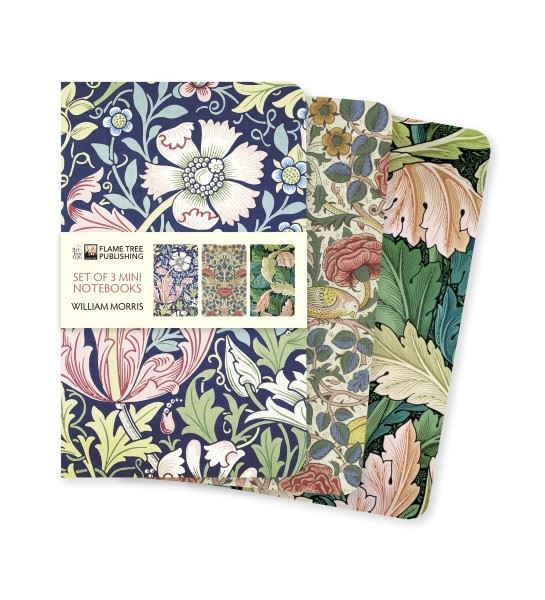 WILLIAM MORRIS SET OF 3 MINI NOTEBOOKS (PB)