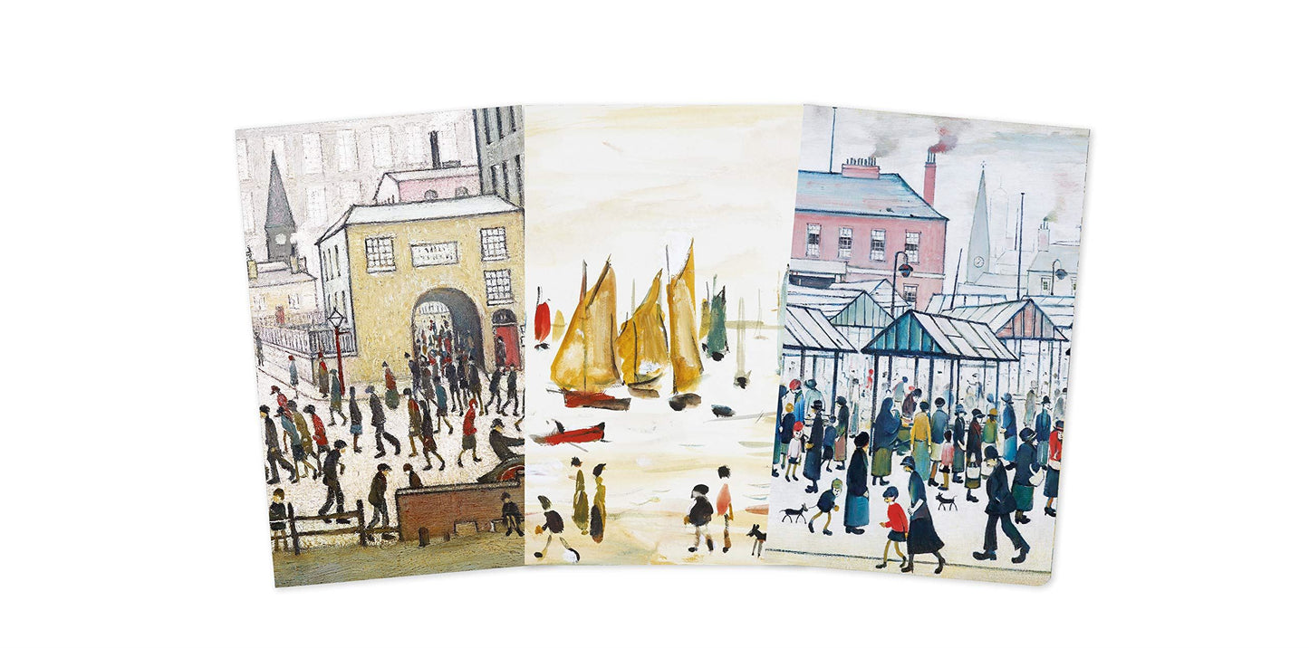 L S LOWRY SET OF 3 MINI NOTEBOOKS (PB)