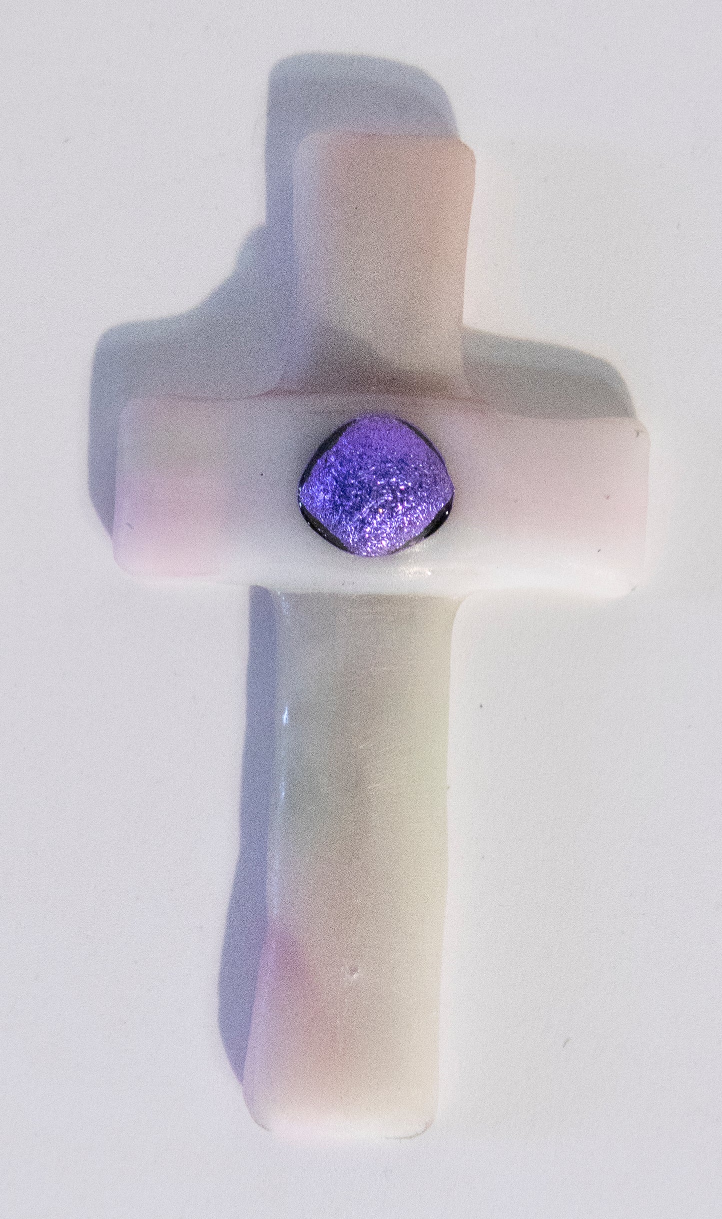 Fused Glass Holding Cross
