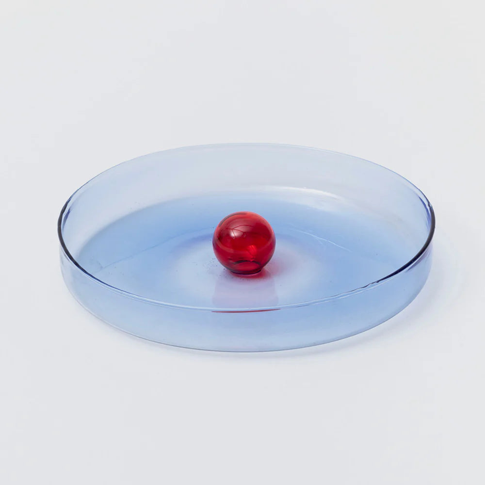 Medium Bubble Dish Blue/Red