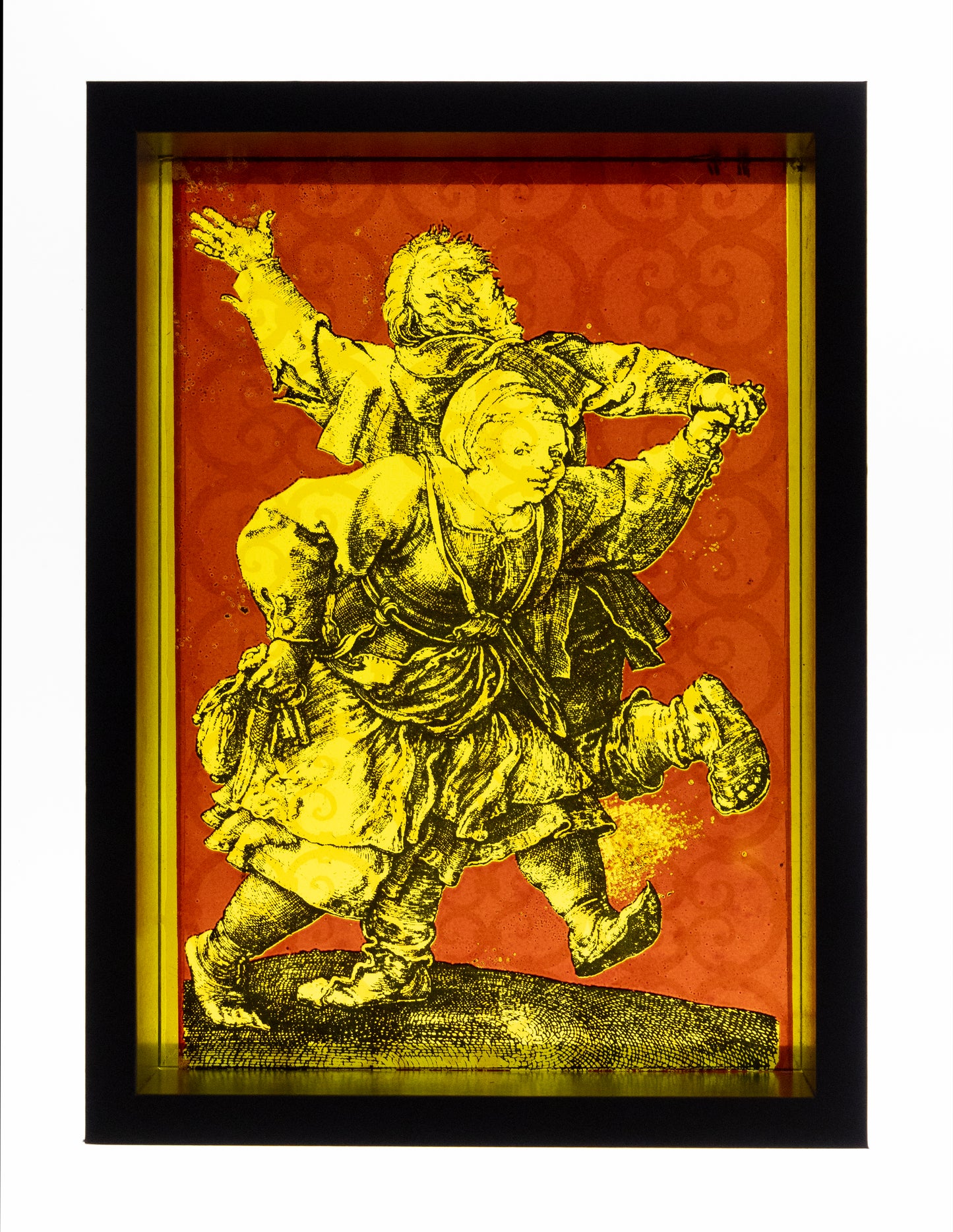 Hogarthian Revellers - Screen Printed Glass