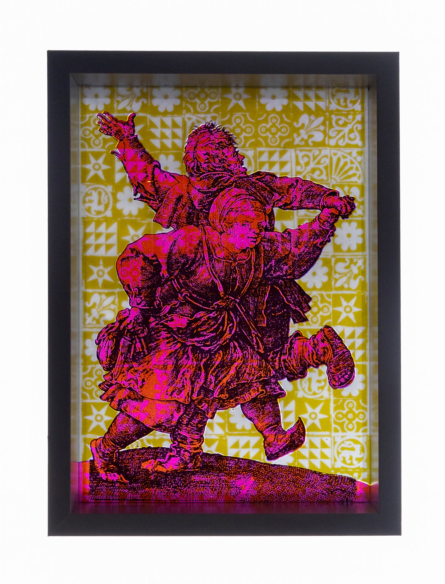 Hogarthian Revellers - Screen Printed Glass