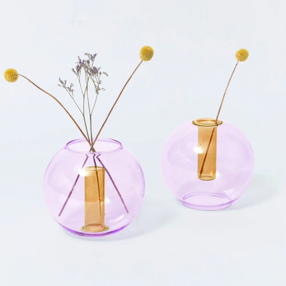 Bubble Vase - Med - Lilac/Peach