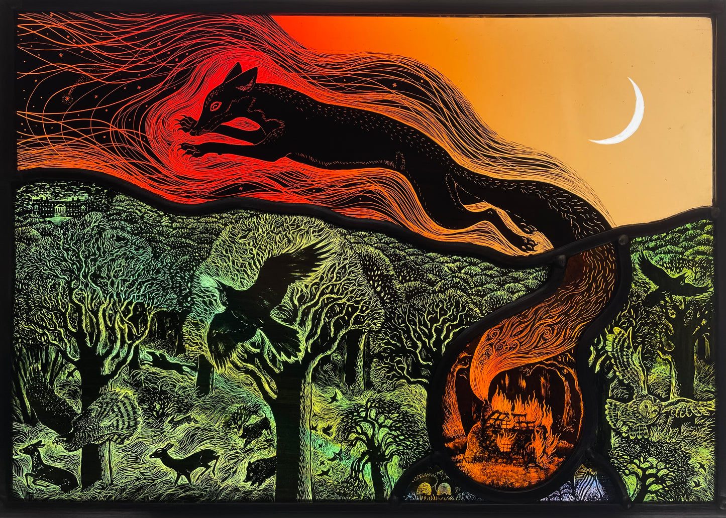 Wild Folk - Out of the Flames - A2 Print (Signed and Numbered)