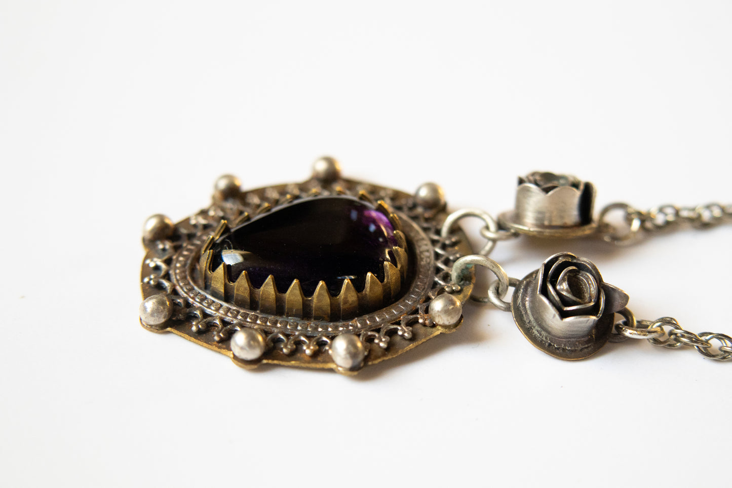 Purple Pendant Necklace