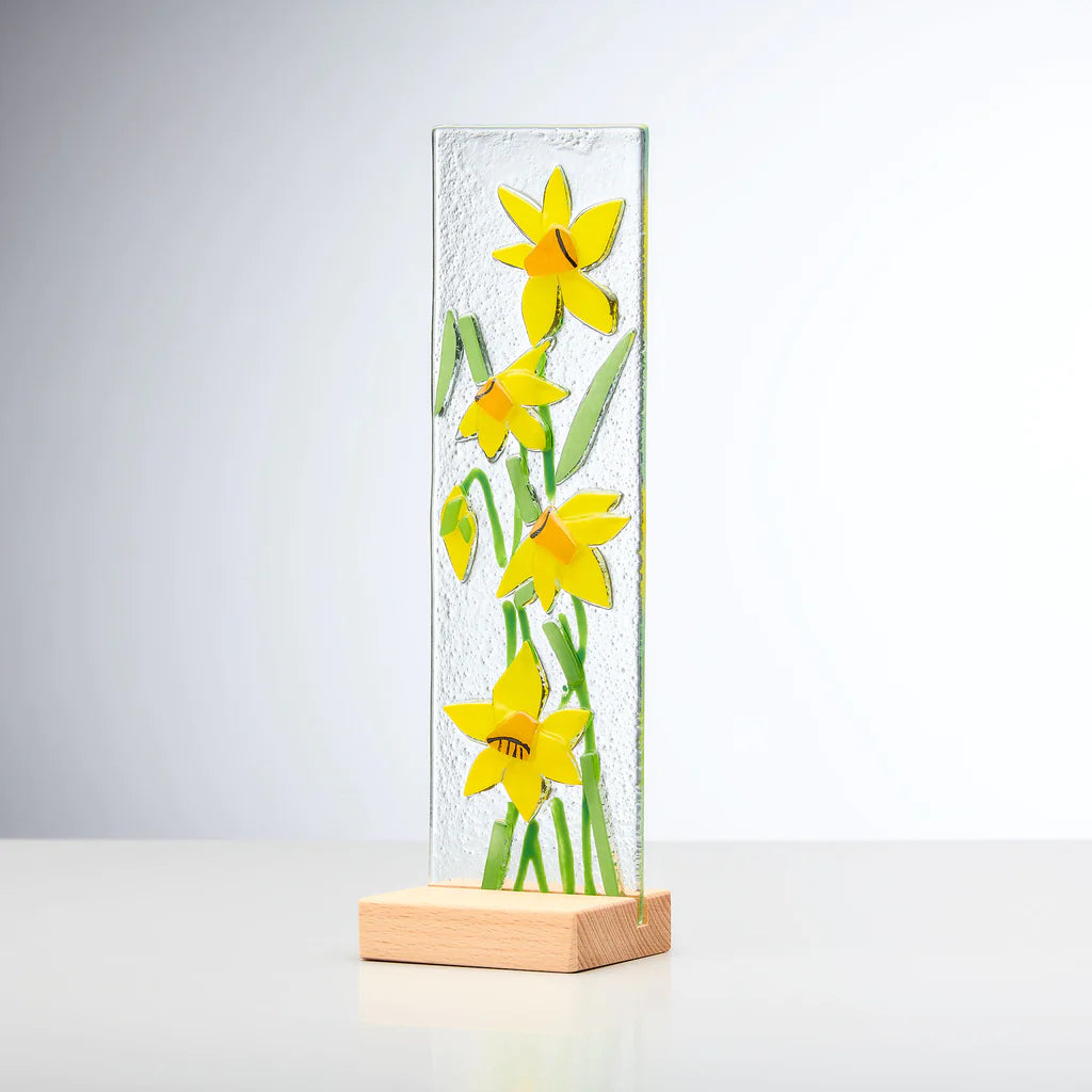 Decorative Flower Plaque - yellow daffodils