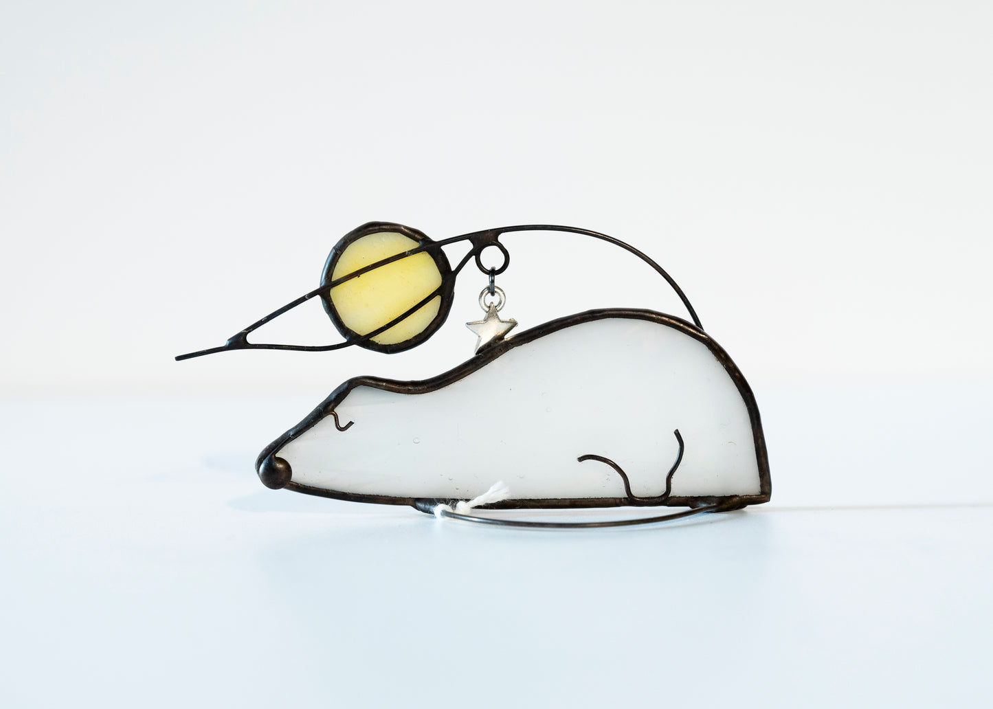 Sleeping Polar Bear - Glass Suncatcher
