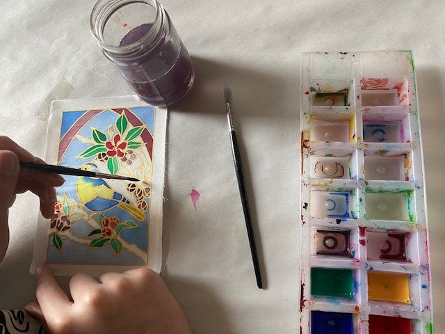 Children's Summer Holiday Silk Painting Workshop Wednesday 13th August 10:00-11:00