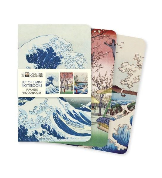 JAPANESE WOODBLOCKS SET OF 3 MINI NOTEBOOKS (PB)