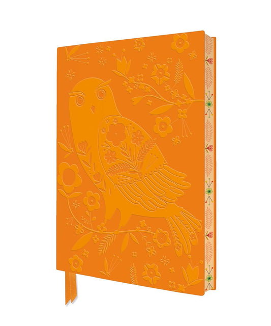 BEE BROWN FOLK OWL ARTISAN ART RULED A5 NOTEBOOK (HB)
