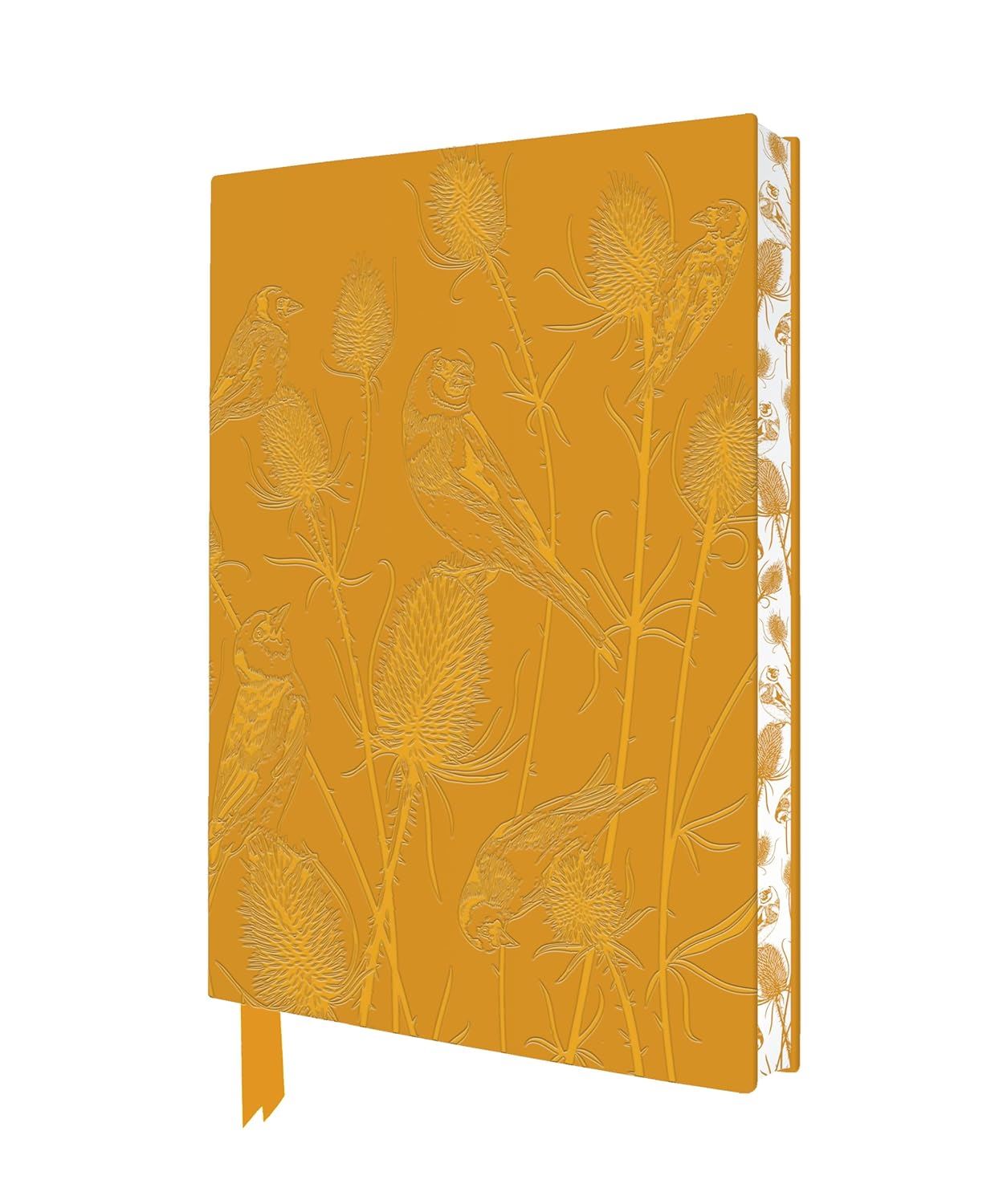 POLLY ROSE MORRIS GOLDFINCHES ARTISAN ART LINED A5 NOTEBOOK