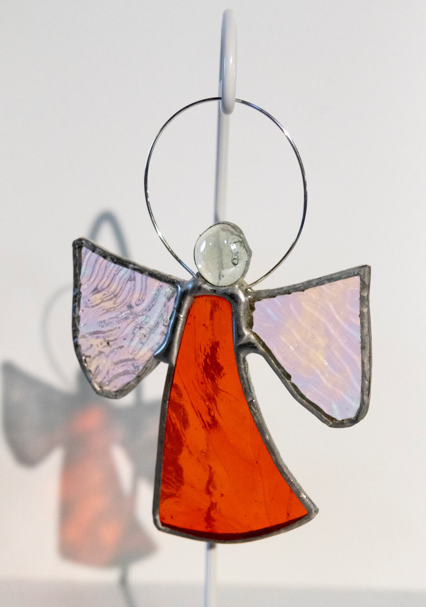 Copper Foiling Angel with a Curved Skirt by Ann Benwell