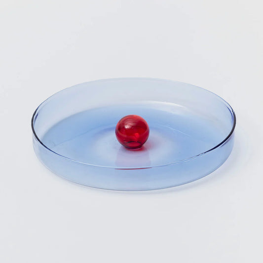 Medium Bubble Dish Blue/Red