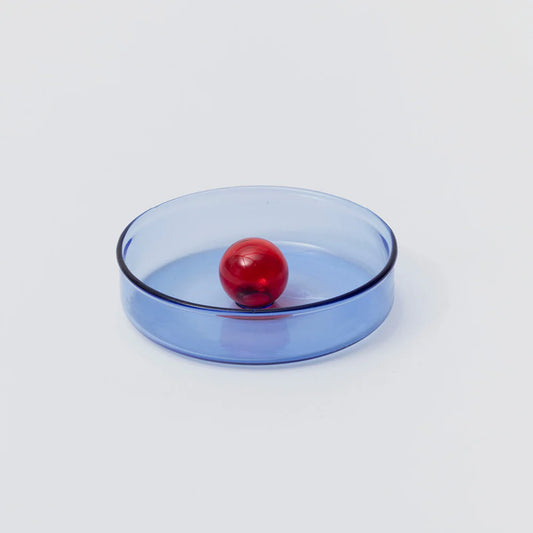 Small Bubble Dish Blue/Red