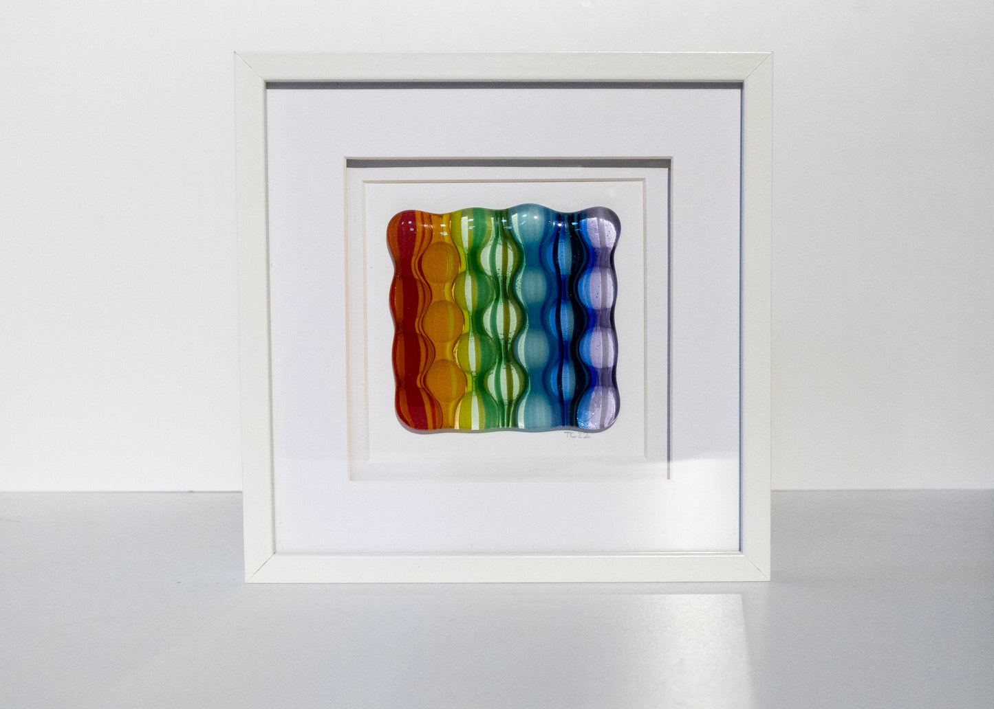 Abstract Glass Panel in Rainbow Colours