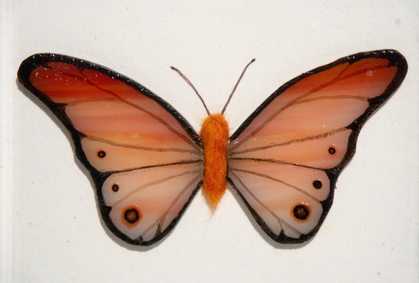 Glass Butterfly - orange