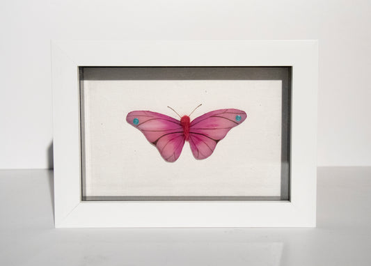 Glass Butterfly - pink and blue