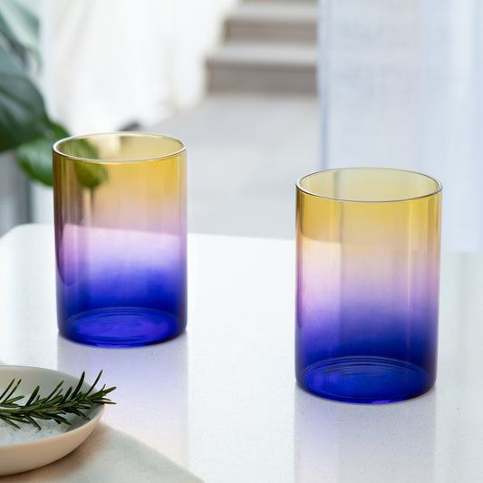 Gradient Glass - 3 Tone - Blue - Pink- Yellow