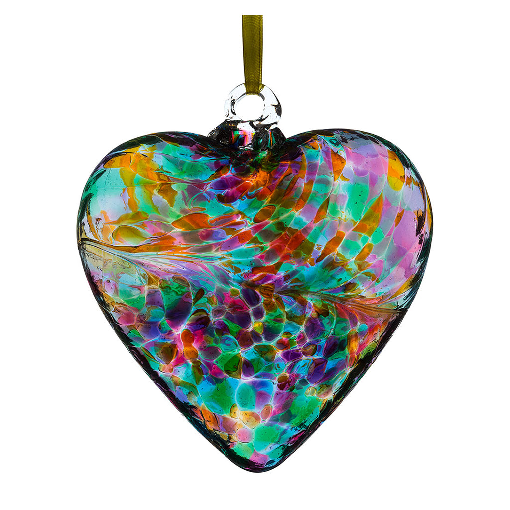 Glass Heart Baubles 8cm