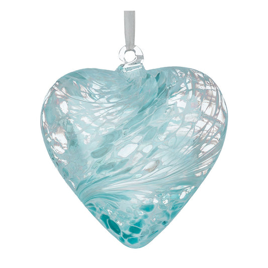 Glass Heart Baubles 8cm