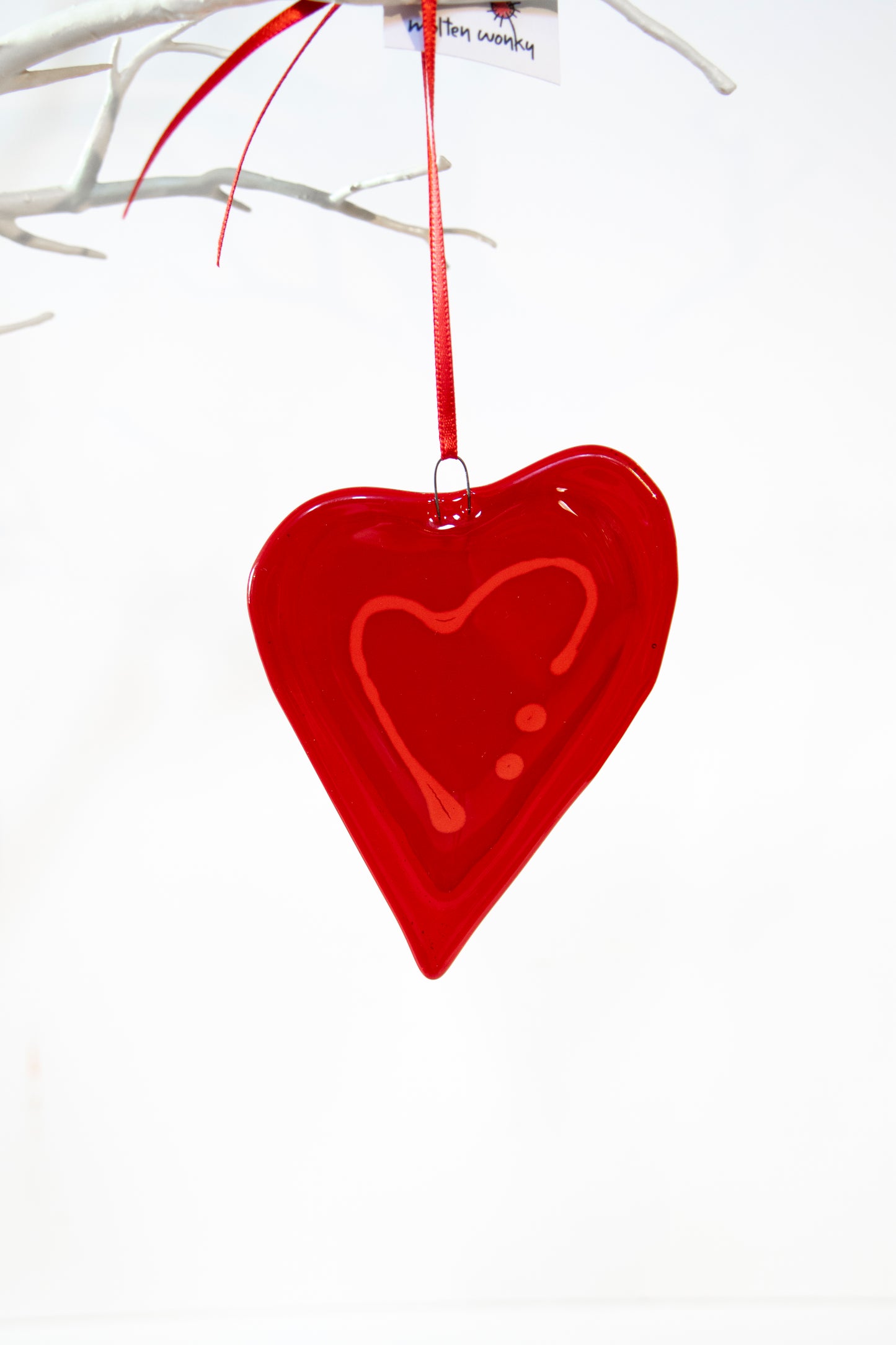 Wonky Love Heart - red