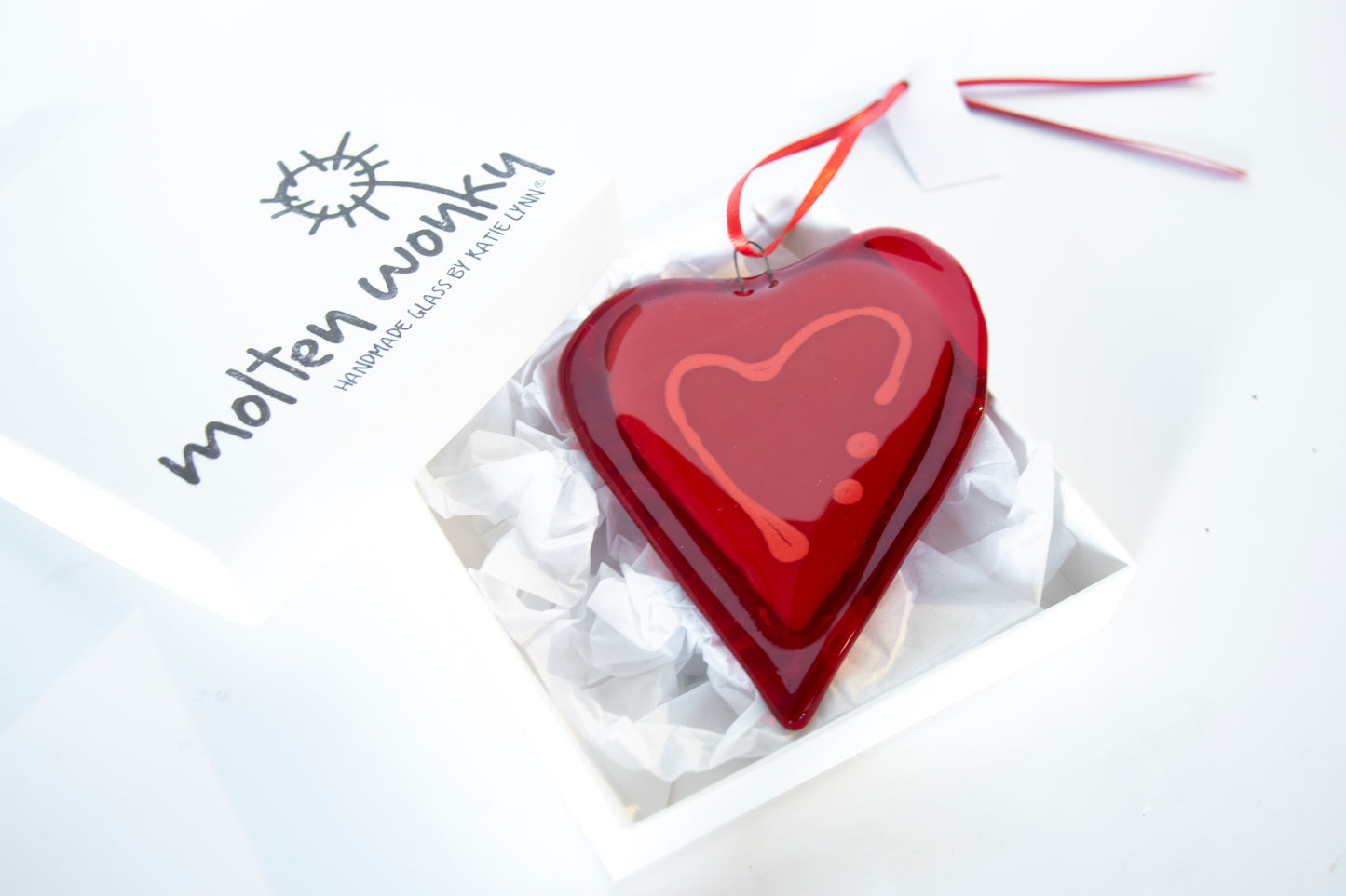 Wonky Love Heart - red