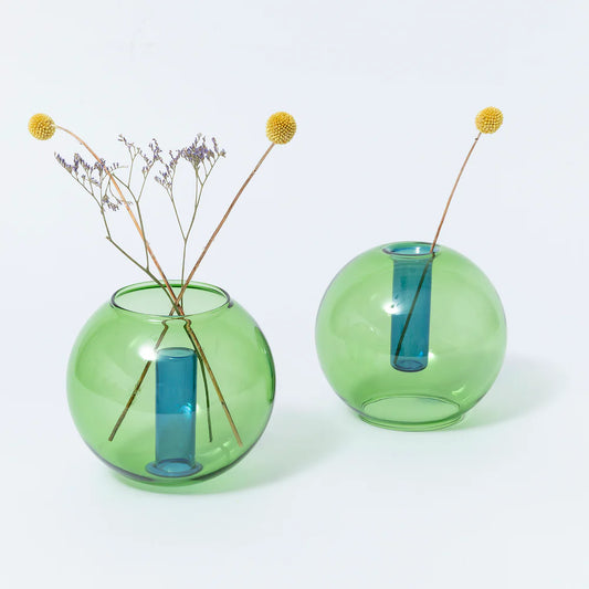 Bubble Vase - Med - Green/Blue
