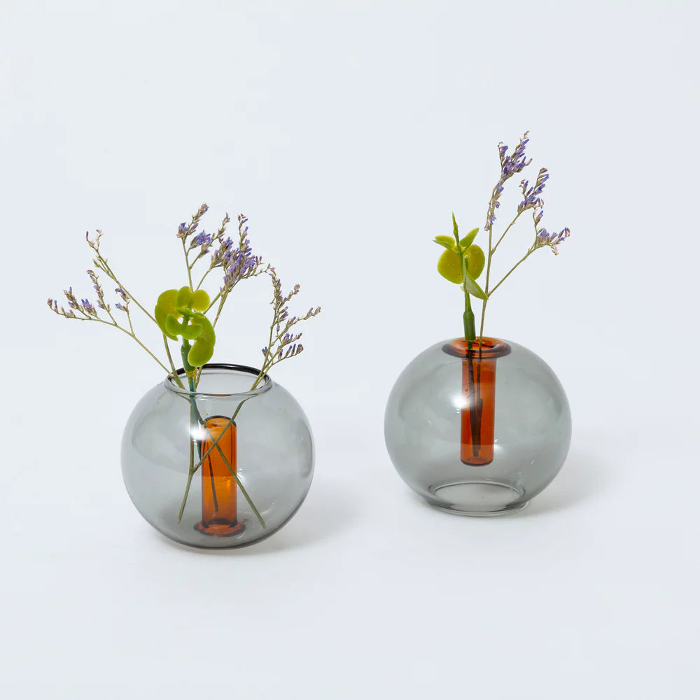 Bubble Vase - Mini - Smoke/Amber