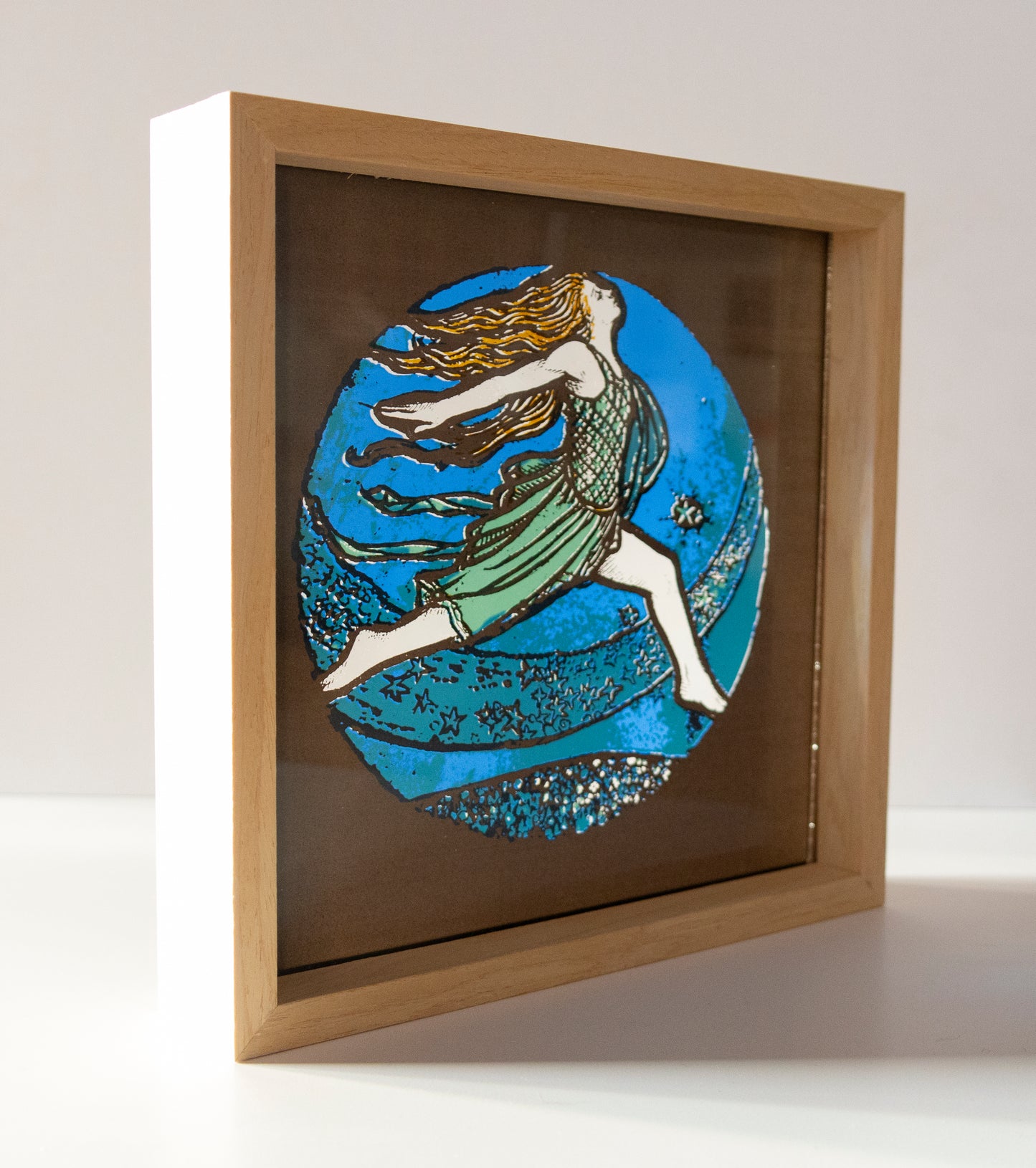 Girl Dancing - Screen Printed Glass