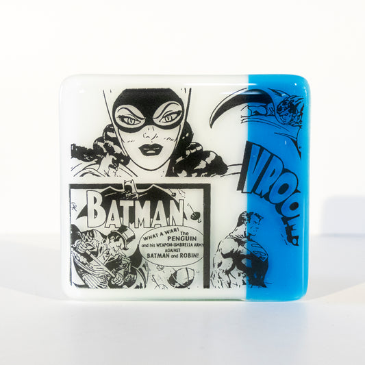 Opal Seabrook Glass Comic Coasters