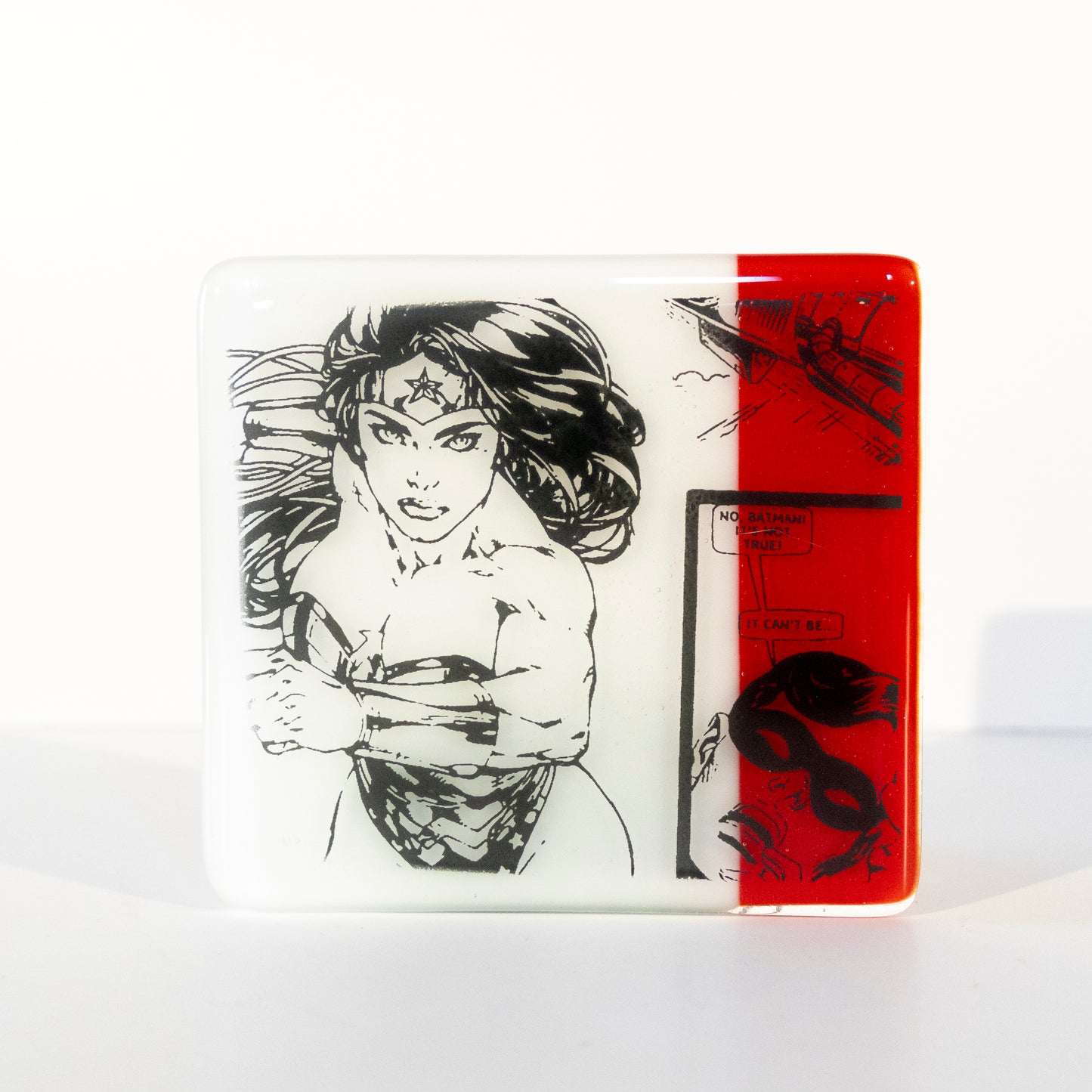 Opal Seabrook Glass Comic Coasters