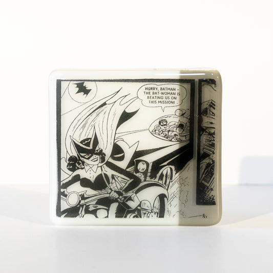 Opal Seabrook Glass Comic Coasters