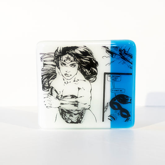 Opal Seabrook Glass Comic Coasters