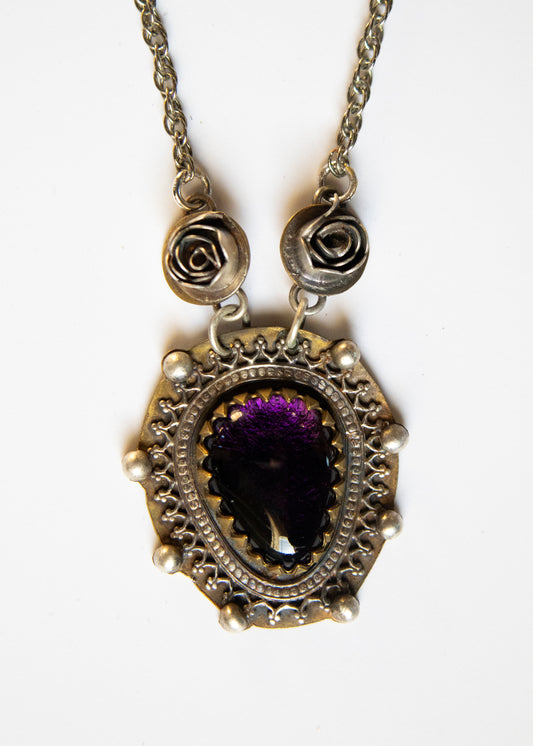 Purple Pendant Necklace