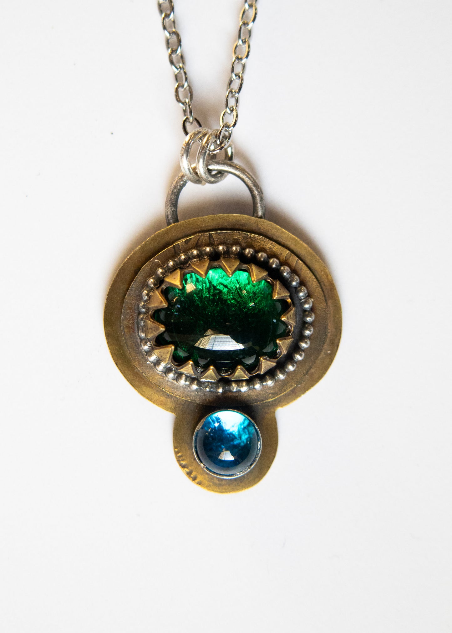 Green and Blue Pendant Necklace