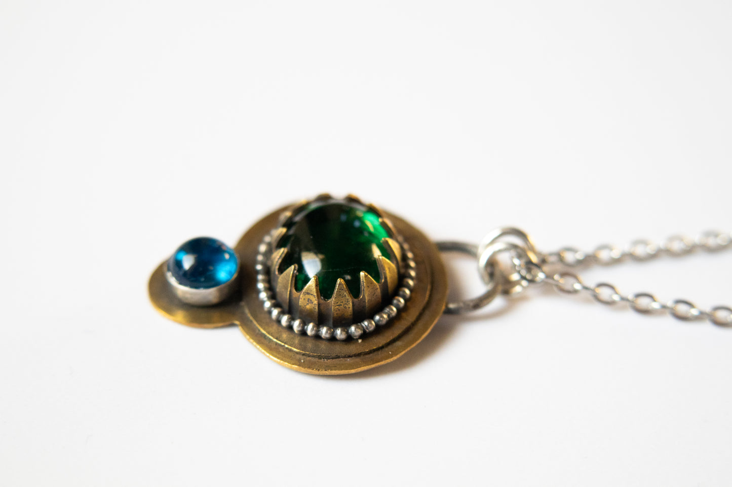 Green and Blue Pendant Necklace