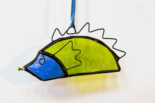 Hanging Glass Hedgehog
