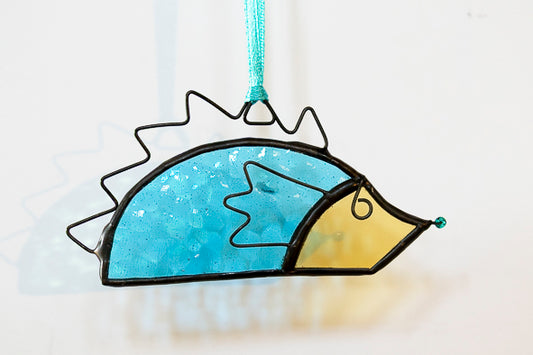 Hanging Glass Hedgehog
