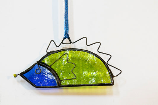 Hanging Glass Hedgehog