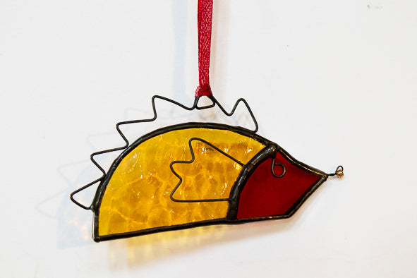 Hanging Glass Hedgehog