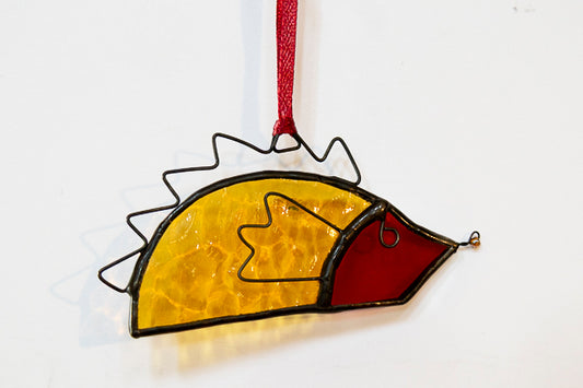 Hanging Glass Hedgehog