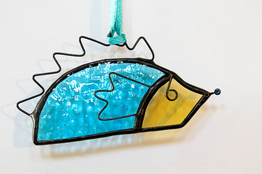 Hanging Glass Hedgehog