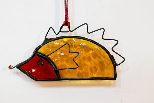 Hanging Glass Hedgehog