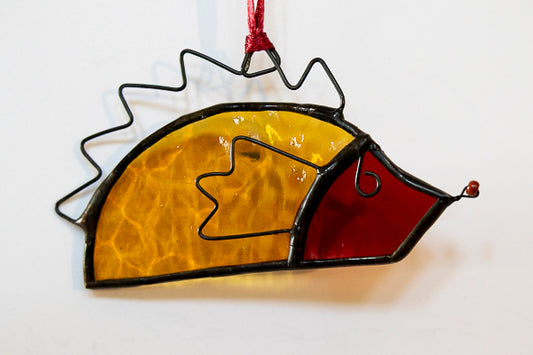 Hanging Glass Hedgehog