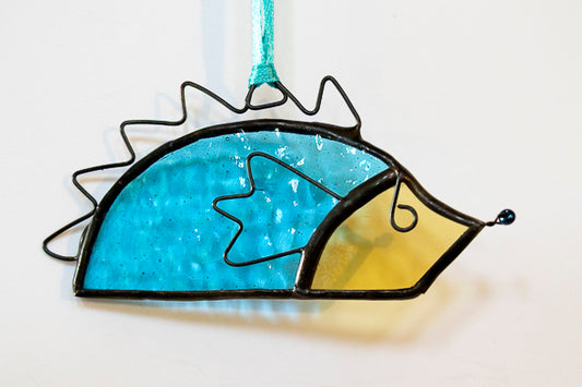 Hanging Glass Hedgehog