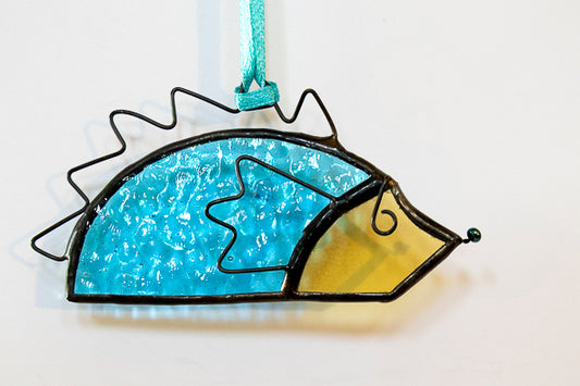 Hanging Glass Hedgehog