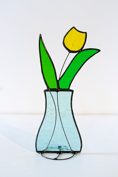 Medium Flower Vase - Glass Suncatcher