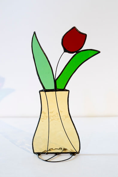 Medium Flower Vase - Glass Suncatcher