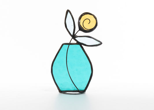 Small Flower Vase - Glass Suncatcher